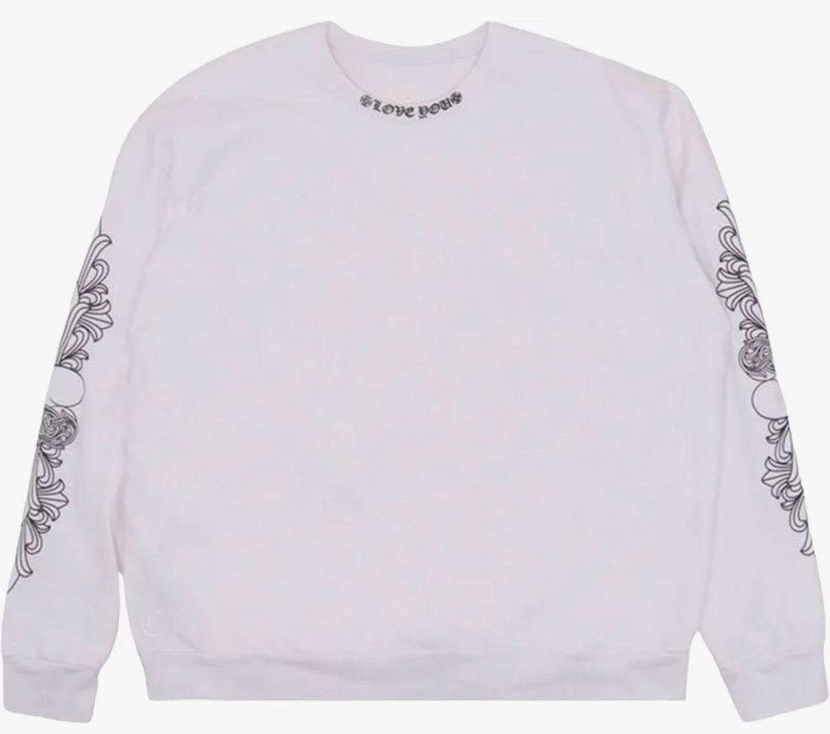 Chrome Hearts Love You Floral Crewneck Sweatshirt